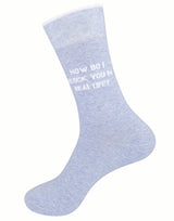 FUNATIC BRAND UNISEX SOCKS ‘HOW DO I BLOCK YOU IN REAL LIFE?’ - Novelty Socks for Less