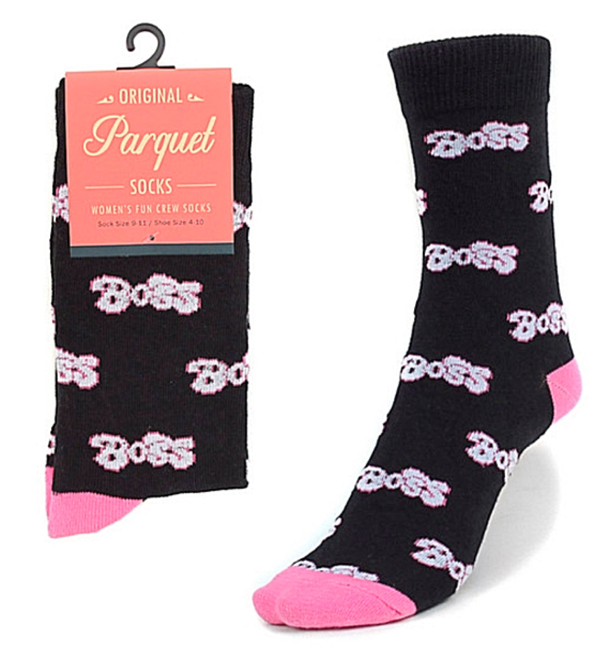 PARQUET BRAND LADIES ‘BOSS’ SOCKS - Novelty Socks for Less