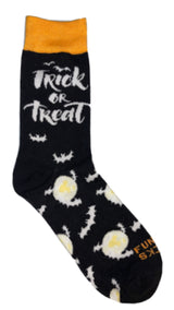 FUNKY SOCKS Brand Men’s HALLOWEEN SOCKS ‘TRICK OR TREAT’ - Novelty Socks for Less