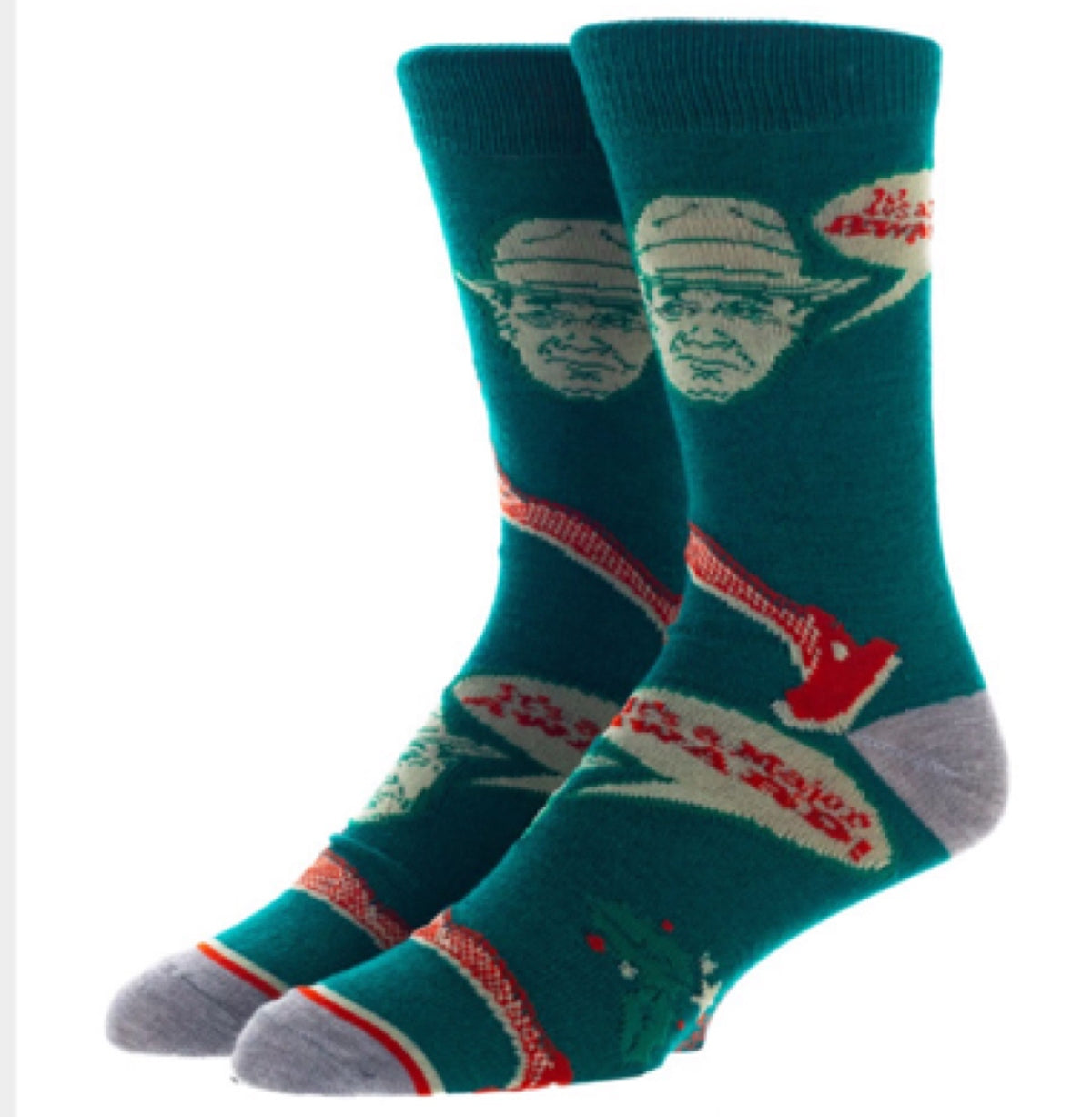 A CHRISTMAS STORY Men’s 3 Pair Crew Socks BOX SET BIOWORLD BRAND - Novelty Socks for Less