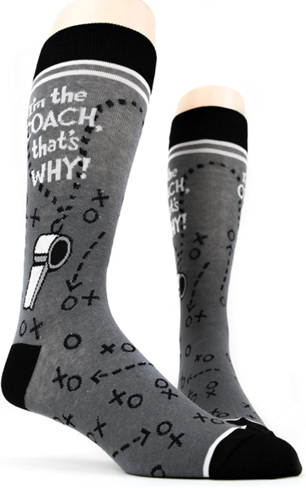 FOOT TRAFFIC Brand Men’s ‘I’M THE COACH' Socks - Novelty Socks for Less