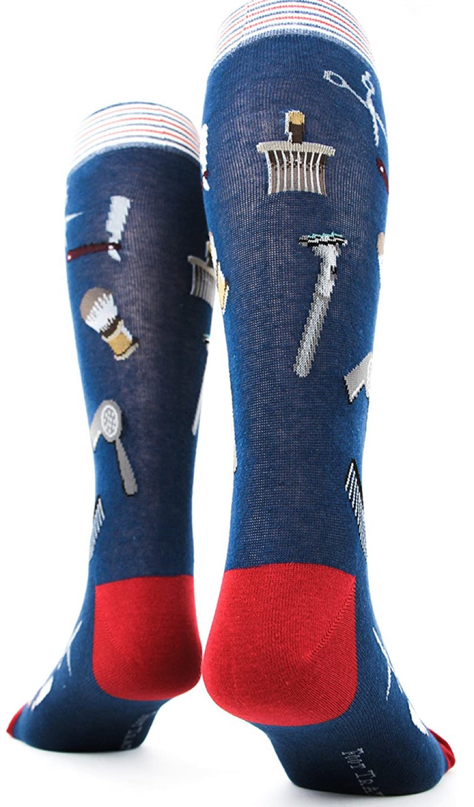FOOT TRAFFIC Brand Mens BARBER SHOP Socks - Novelty Socks for Less
