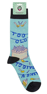 FUNATIC BRAND UNISEX BIRTHDAY ‘ TOO OLD TO GIVE A SHIT’ SOCKS - Novelty Socks for Less