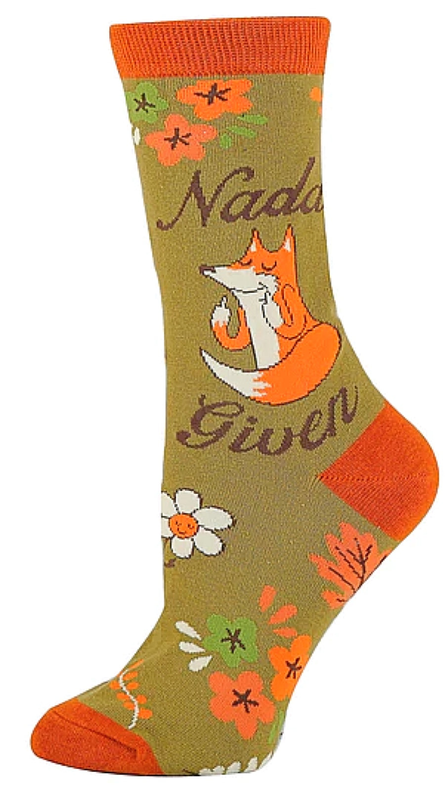 OOOH YEAH Brand Ladies FOX With MIDDLE FINGERS Socks ‘NADA FOX GIVEN’ - Novelty Socks for Less