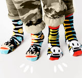 PALS SOCKS Brand Unisex JULIUS & SKURVY Mismatched Gripper Bottom Socks PAUL FRANK - Novelty Socks for Less