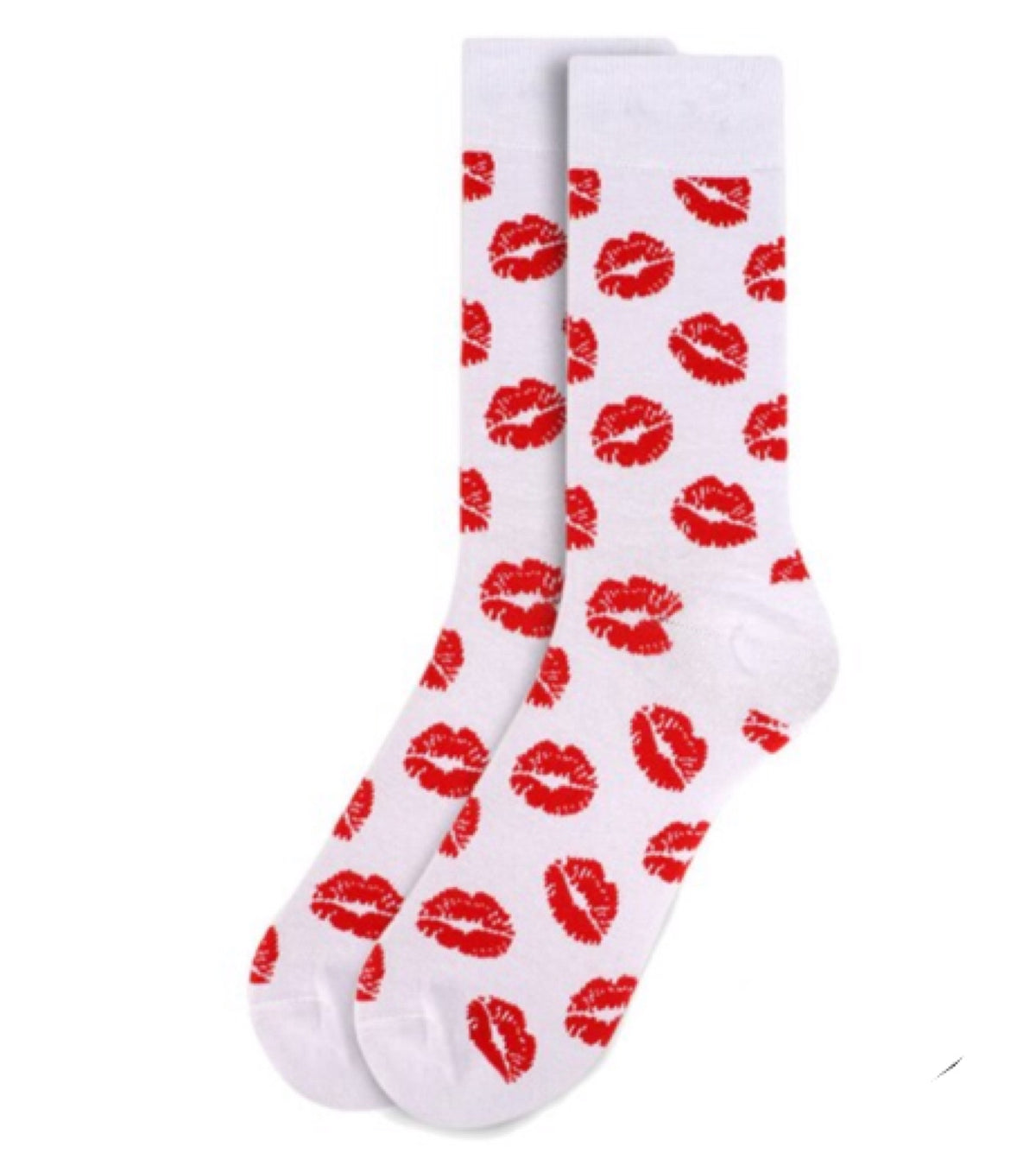 PARQUET BRAND Mens RED SEXY LIPS, KISSES Socks VALENTINE'S DAY (CHOOSE COLOR) - Novelty Socks for Less