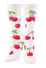 COOL SOCKS Brand Ladies CHERRY Socks ‘CHERRY ON TOP’ - Novelty Socks for Less