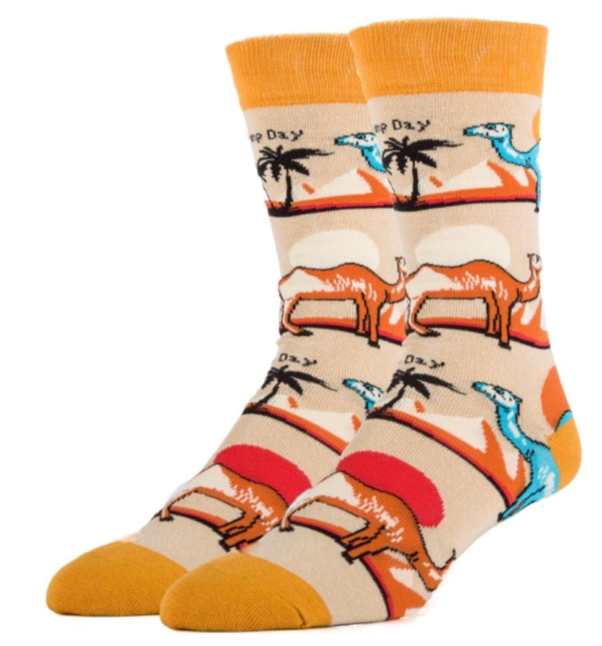 OOOH GEEZ Brand Men’s Socks CAMELS ‘HUMP DAY’ - Novelty Socks for Less