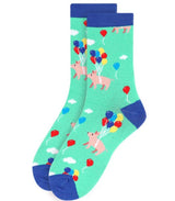 Parquet Brand Ladies FLYING PIGS Socks - Novelty Socks for Less