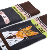 PARQUET Brand Men’s DR. CAT Healthcare Socks #CAREGIVER - Novelty Socks for Less