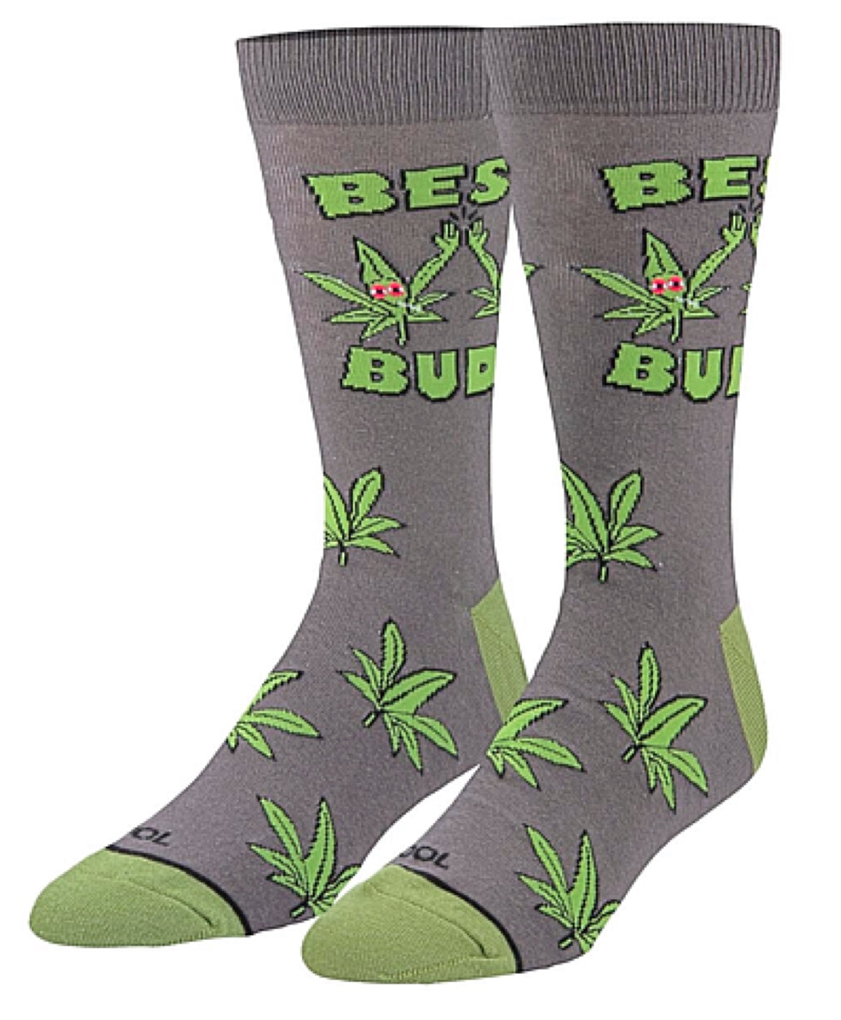 COOL SOCKS BRAND MEN’S MARIJUANA SOCKS ‘BEST BUDS’ - Novelty Socks for Less