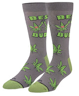 COOL SOCKS BRAND MEN’S MARIJUANA SOCKS ‘BEST BUDS’ - Novelty Socks for Less