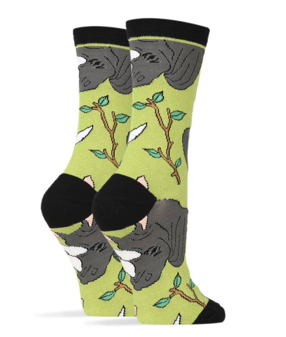 OOOH YEAH Brand Ladies RHINOCEROS Socks - Novelty Socks for Less