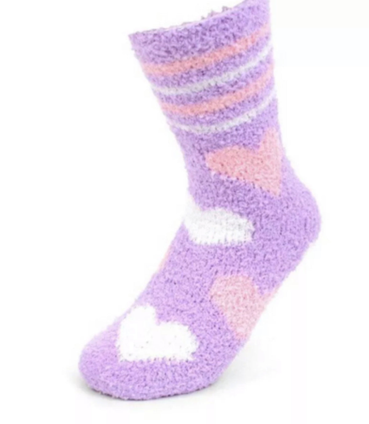 NOLLIA BRAND LADIES 3 PAIR HEARTS WARM & FUZZY SOCKS - Novelty Socks for Less