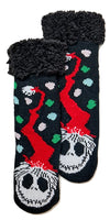 DISNEY Ladies THE NIGHTMARE BEFORE CHRISTMAS SHERPA SLIPPER SOCKS - Novelty Socks for Less