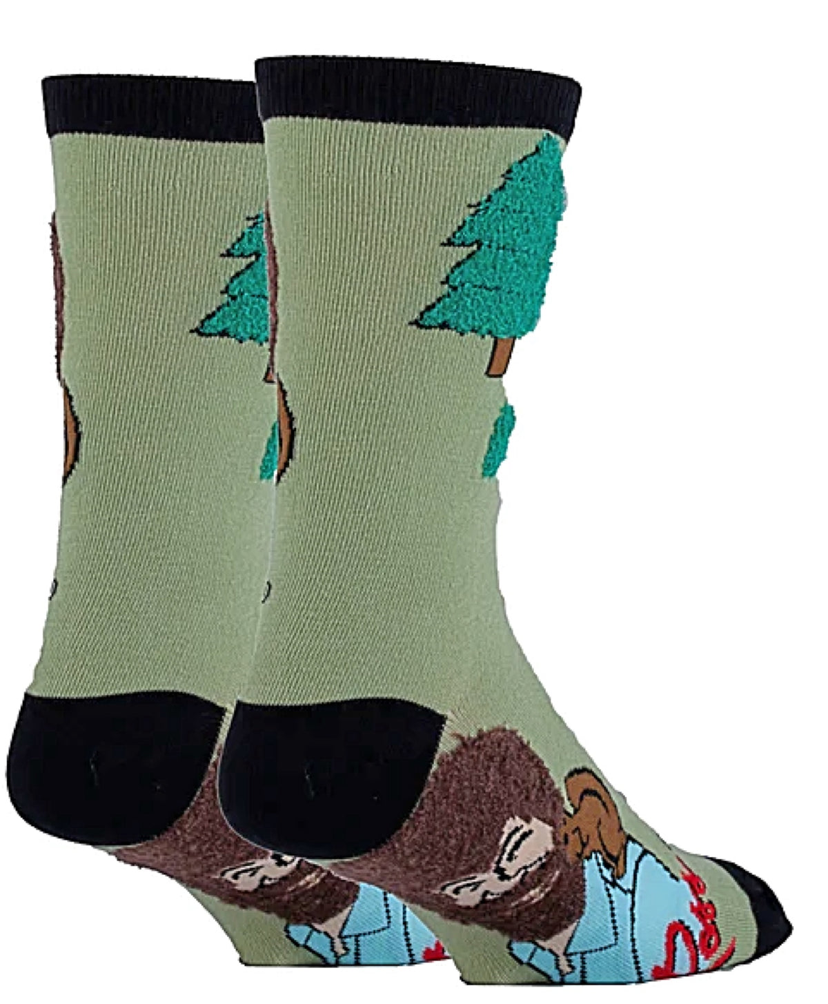 BOB ROSS Men's FUZZY HAIR & TREES 'PAINTING WITH BOB ROSS' Socks OOOH YEAH Brand - Novelty Socks for Less