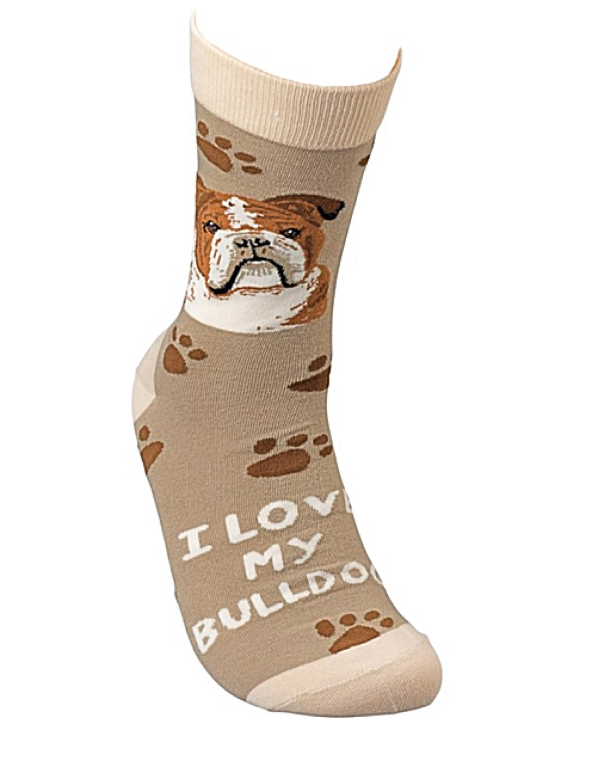 PRIMITIVES BY KATHY Unisex Socks ‘I LOVE MY BULLDOG’ - Novelty Socks for Less