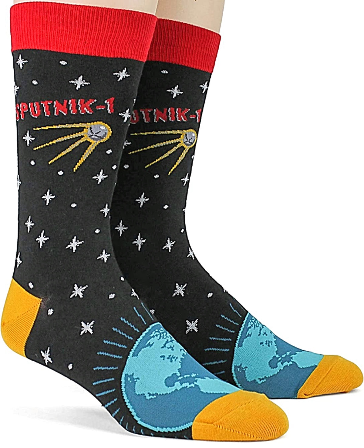 FOOT TRAFFIC Brand Mens SPUTNIK-1 Socks - Novelty Socks for Less