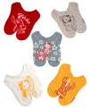 DISNEY LADIES LILO & STITCH THANKSGIVING HARVEST 5 Pair Of No Show Socks - Novelty Socks for Less
