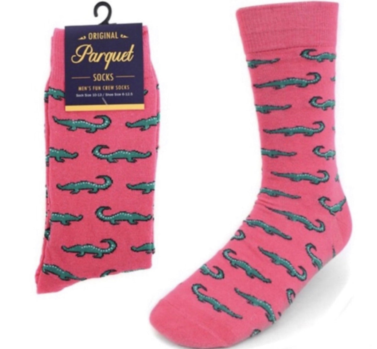 PARQUET BRAND Men's ALLIGATOR Socks (CHOOSE COLOR) - Novelty Socks for Less