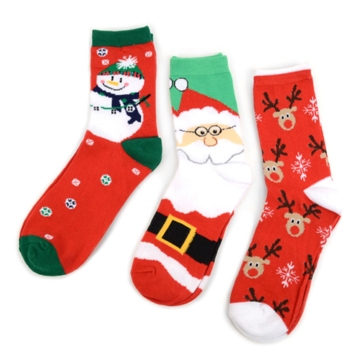 PARQUET Brand Ladies 3 Pair Of CHRISTMAS Socks - Novelty Socks for Less