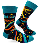FABDAZ BRAND MEN’S ‘RETIRED ASK SOMEONE ELSE’ Socks - Novelty Socks for Less