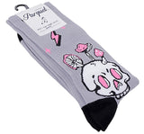 PARQUET Brand Men’s SKULL & MUSHROOMS Socks - Novelty Socks for Less