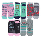 FRIENDS TV SHOW Ladies 5 Pair No Show Socks ‘HOW YOU DOIN?’ ‘WE WE’RE ON A BREAK’ - Novelty Socks for Less