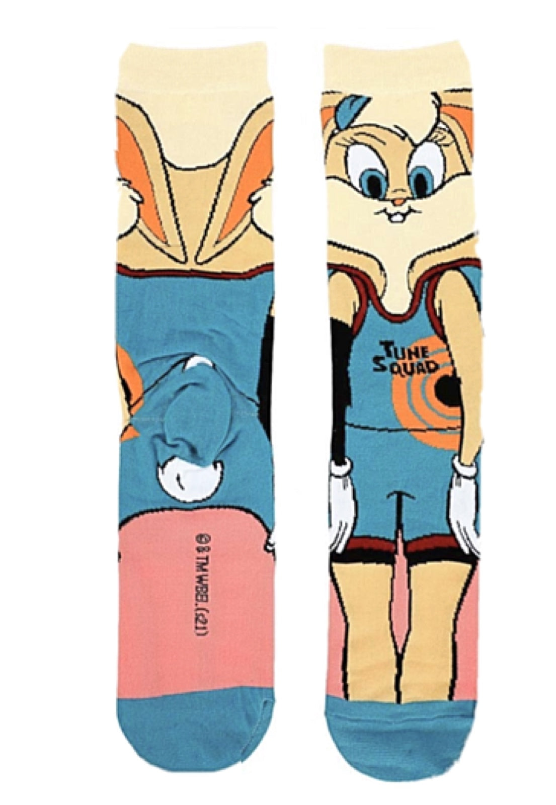 LOONEY TUNES Men’s LOLA BUNNY SPACE JAM TUNE SQUAD 360 Socks BIOWORLD BRAND - Novelty Socks for Less
