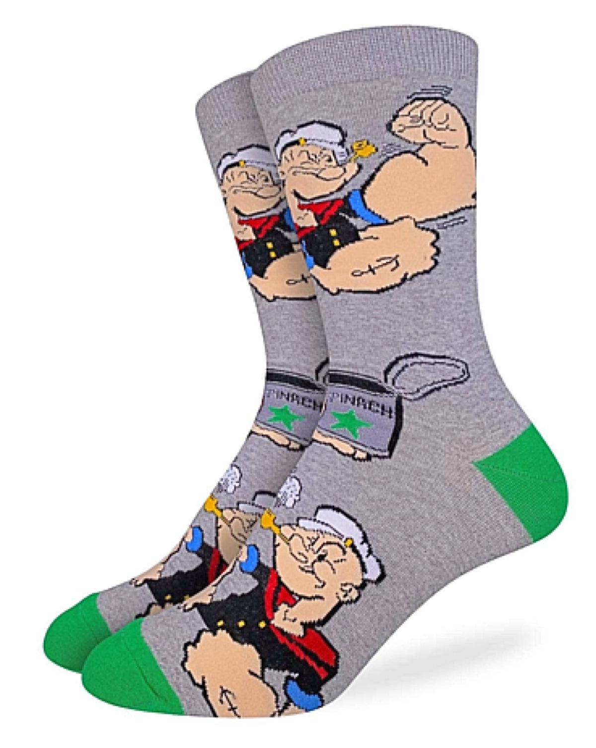 POPEYE THE SAILOR Men’s Socks WITH SPINACH GOOD LUCK SOCK Brand - Novelty Socks for Less