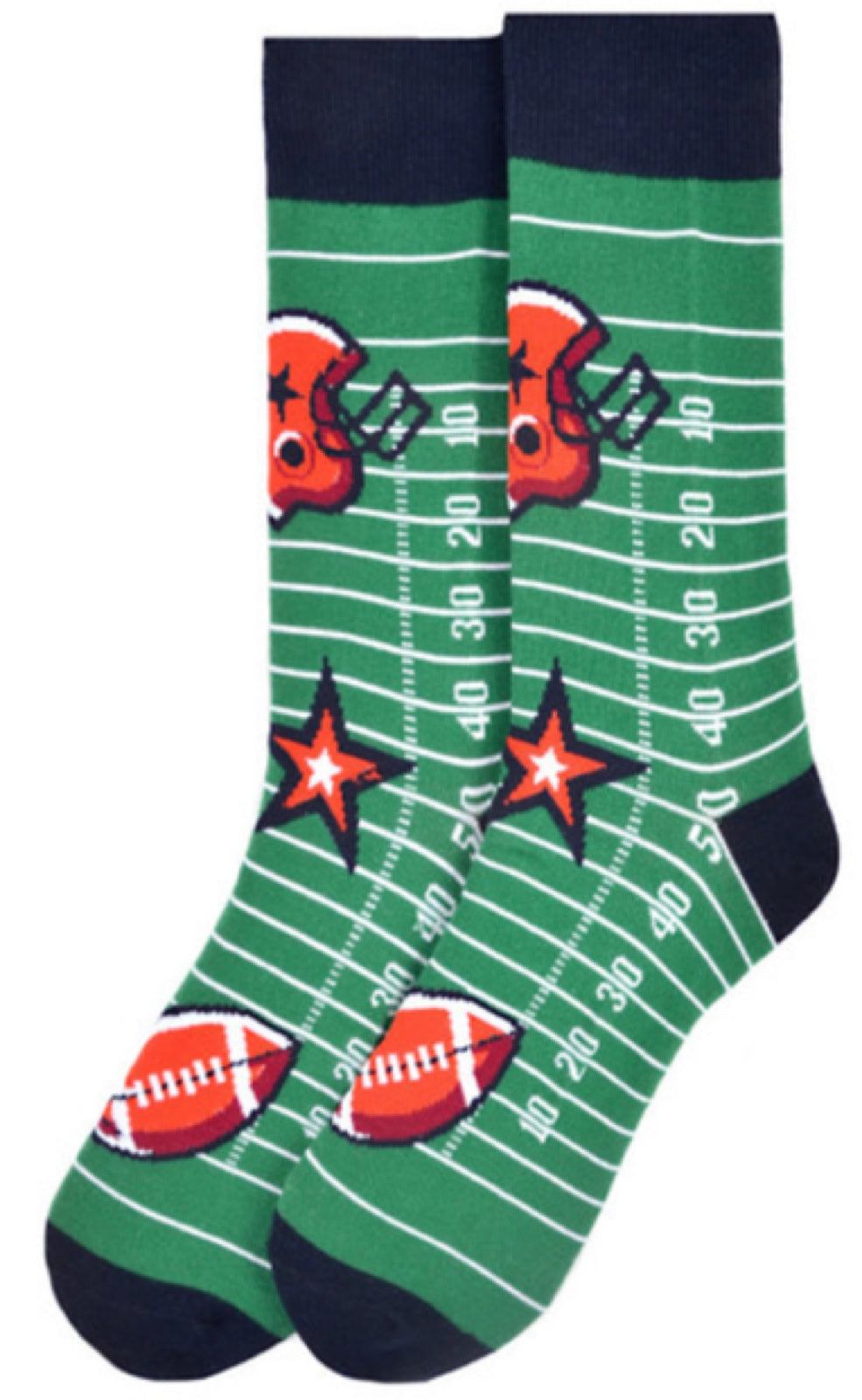 PARQUET MEN’S FOOTBALL SOCKS FOOTBALL FIELD, HELMET - Novelty Socks for Less