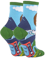 BOB ROSS Ladies ‘LET’S GET CRAZY’ Socks ‘OOOH YEAH Brand - Novelty Socks for Less