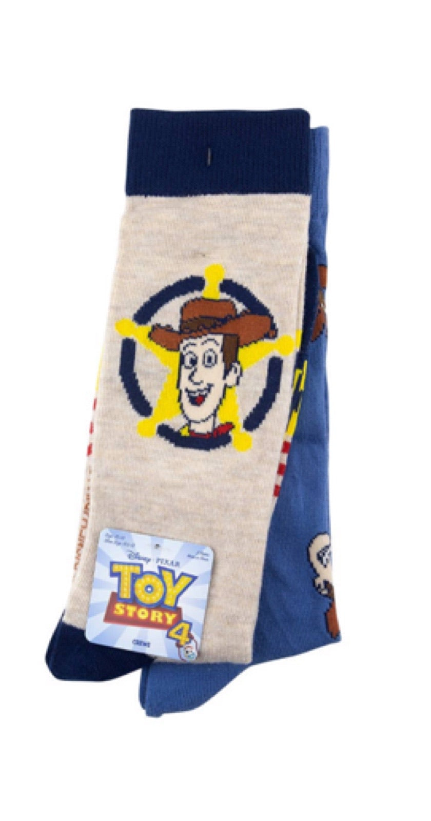 Disney’s TOY STORY 4 Men’s 2 Pair Socks SHERIFF WOODY & BULLSEYE - Novelty Socks for Less