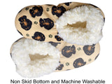 COMFIES BRAND Ladies DACHSHUND Dog (BLACK) Non-Skid Slippers - Novelty Socks for Less