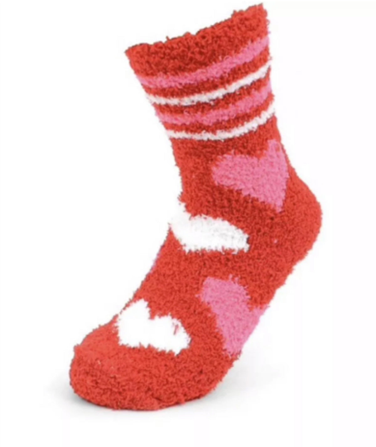 NOLLIA BRAND LADIES 3 PAIR HEARTS WARM & FUZZY SOCKS - Novelty Socks for Less