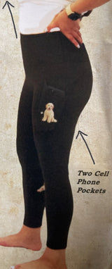 URBAN ATHLETICS Ladies DACHSHUND High Rise Leggings With Pockets E&S Pets - Novelty Socks for Less