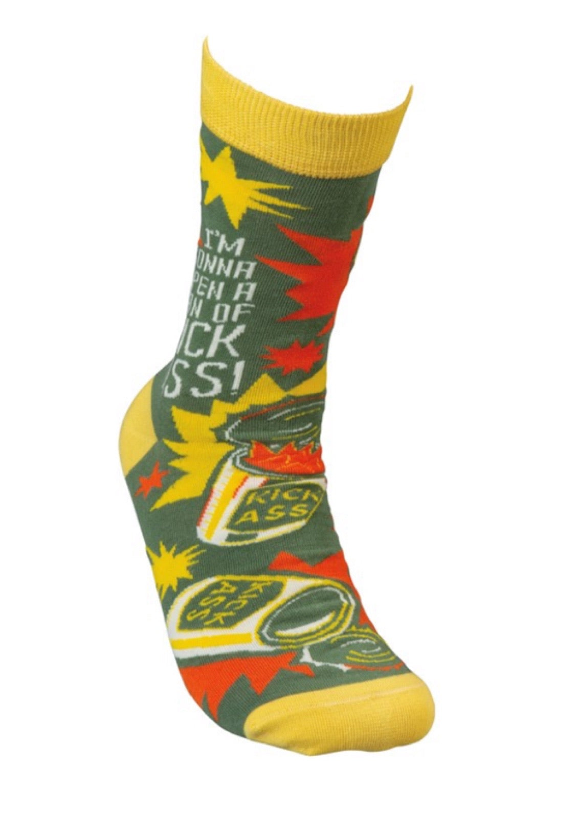 PRIMITIVES BY KATHY ‘I’M GONNA OPEN A CAN OF KICK ASS’ - Novelty Socks for Less