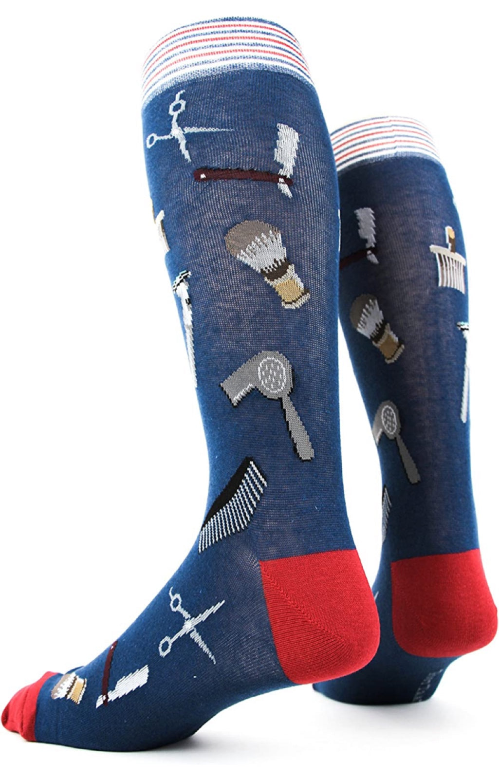 FOOT TRAFFIC Brand Mens BARBER SHOP Socks - Novelty Socks for Less