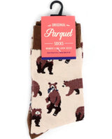 PARQUET Brand Ladies BROWN BEARS Socks - Novelty Socks for Less