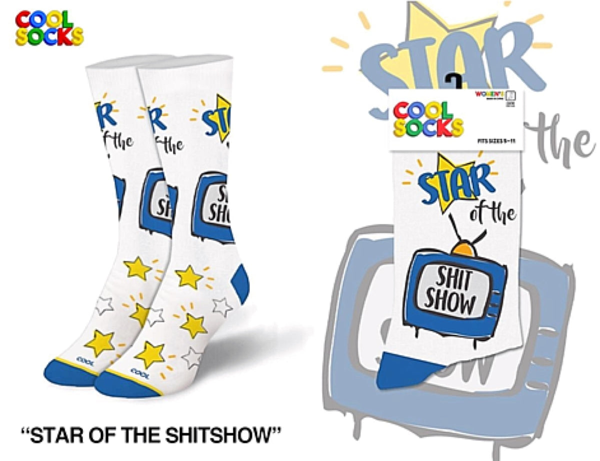 COOL SOCKS BRAND LADIES ‘STAR OF THE SHIT SHOW’ SOCKS - Novelty Socks for Less