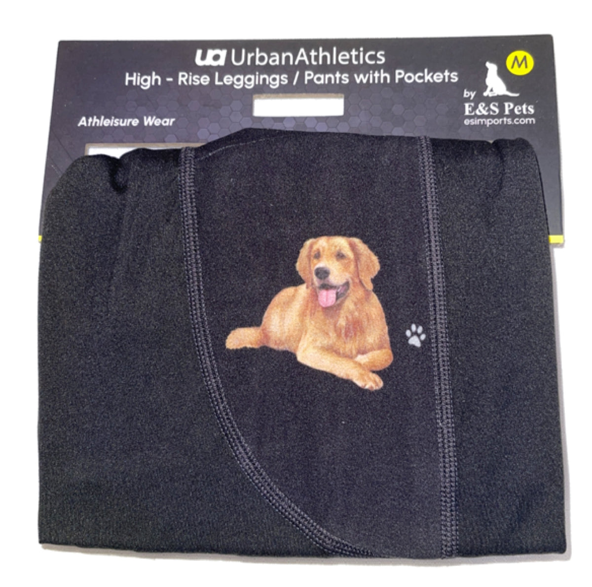 URBAN ATHLETICS Ladies GOLDEN RETRIEVER High Rise Leggings With Pockets E&S Pets - Novelty Socks for Less