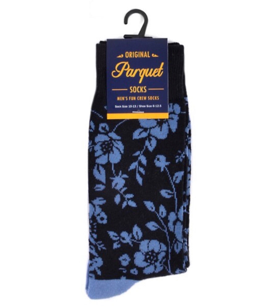 PARQUET Brand Mens FLORAL PATTERN Socks - Novelty Socks for Less