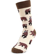 PARQUET Brand Ladies BROWN BEARS Socks - Novelty Socks for Less
