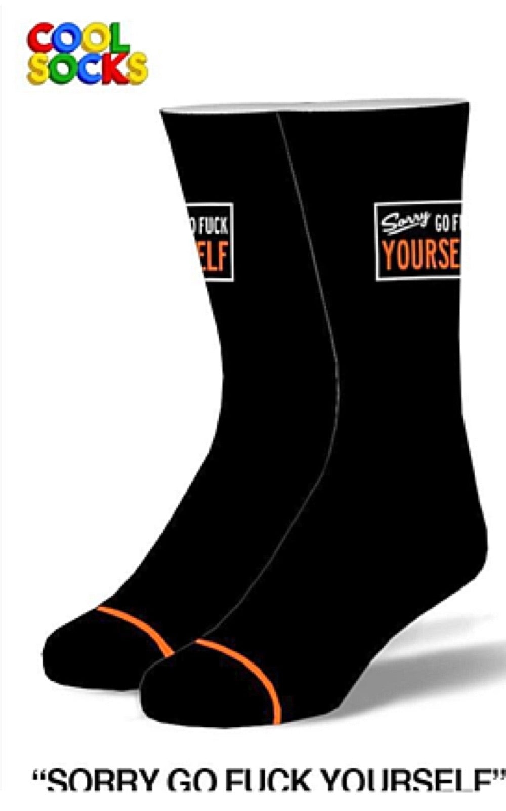 COOL SOCKS BRAND MEN’S ‘SORRY GO F*CK YOURSELF Socks - Novelty Socks for Less