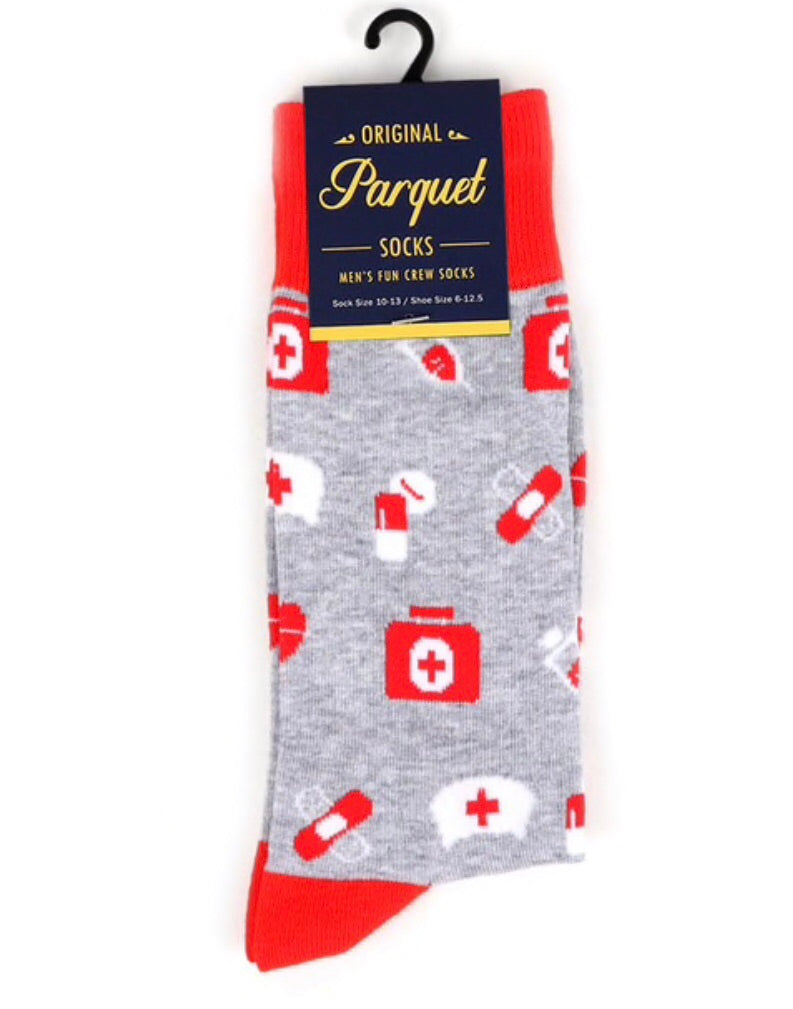 PARQUET Men’s NURSE/MEDICAL Socks - Novelty Socks for Less