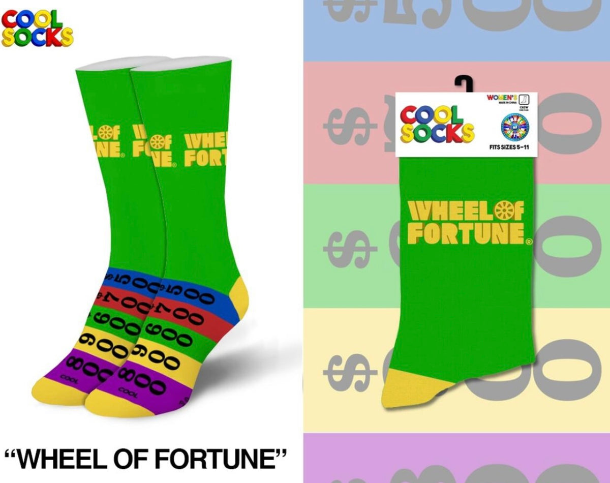 WHEEL OF FORTUNE Ladies Socks COOL SOCKS Brand - Novelty Socks for Less