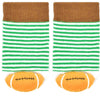 BOOGIE TOES Unisex Baby FOOTBALL RATTLE GRIPPER BOTTOM SOCKS By PIERO LIVENTI - Novelty Socks for Less