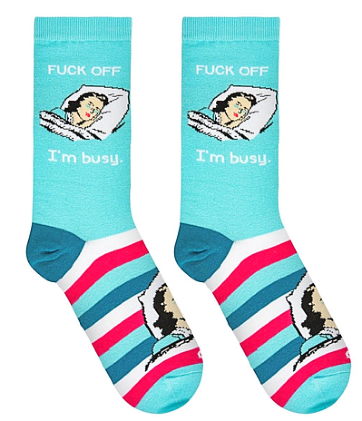 COOL SOCKS BRAND LADIES ‘FUCK OFF I’M BUSY’ SOCKS - Novelty Socks for Less