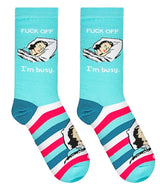 COOL SOCKS BRAND LADIES ‘FUCK OFF I’M BUSY’ SOCKS - Novelty Socks for Less