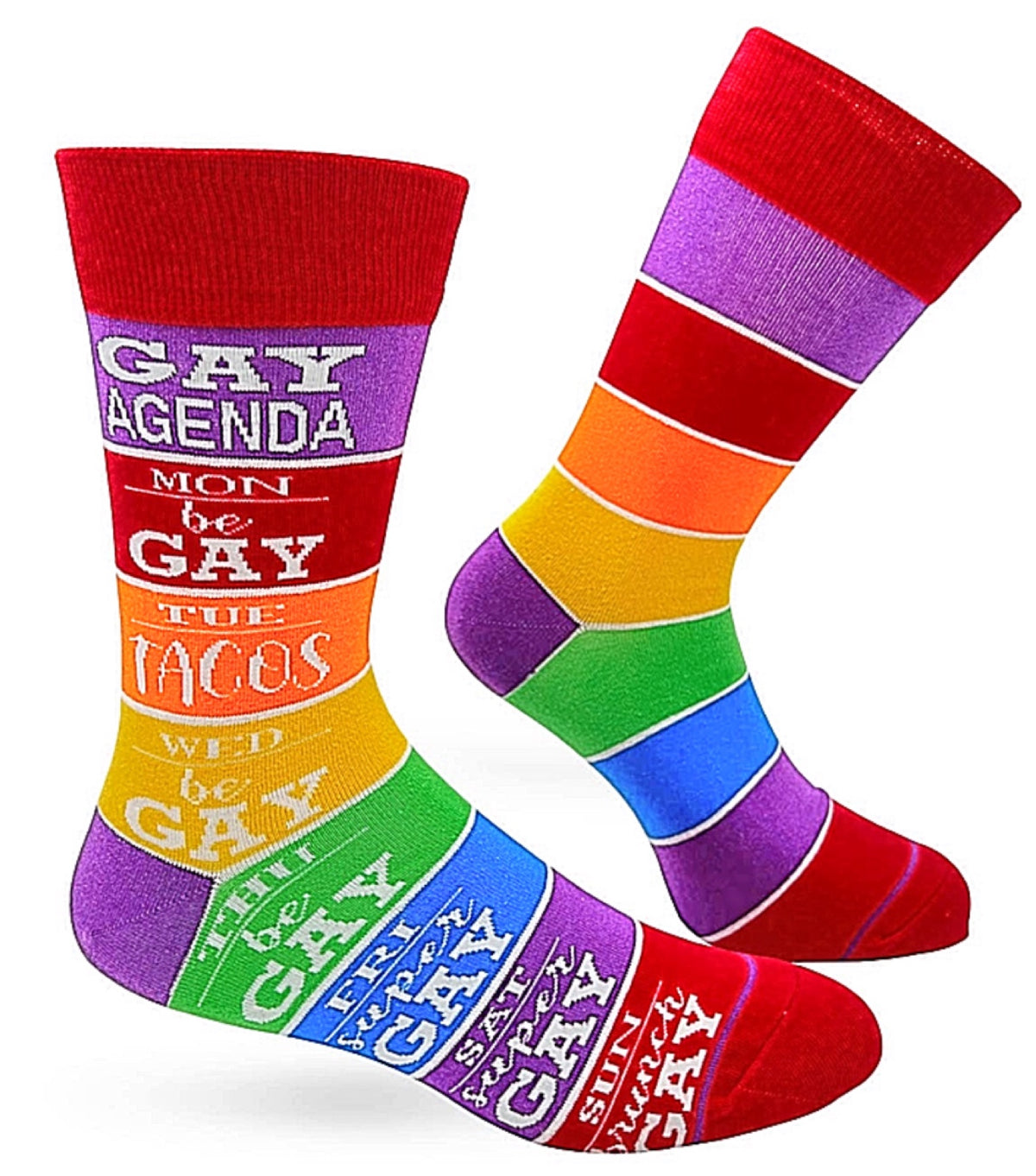 FABDAZ BRAND MEN’S GAY AGENDA SOCKS - Novelty Socks for Less